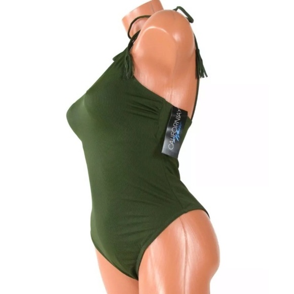 CALIFORNIA Waves Ribbed Cheeky One Piece Swimsuit - Picture 2 of 6